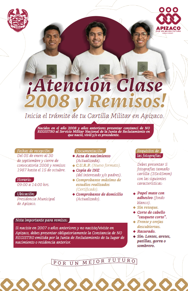 TRAMITE DE CARTILLA MILITAR EN APIZACO CLASE 2088 Y REMISOS